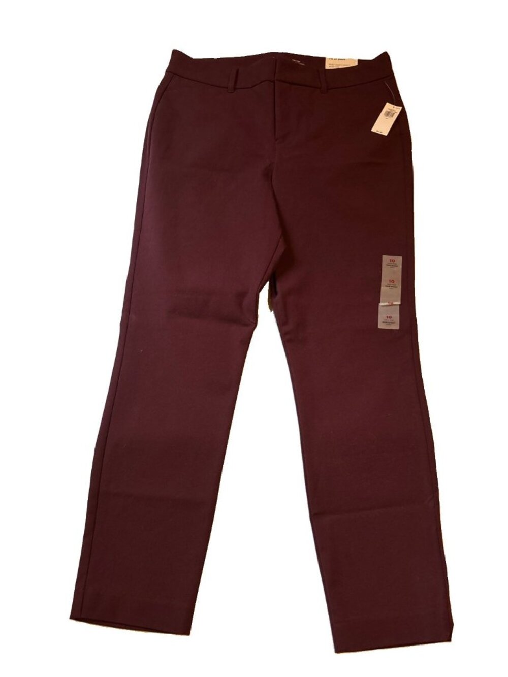Old Navy High Rise Pixie Burgundy Pants Size 10 NWT